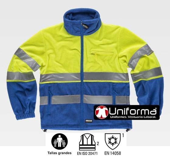 Chaqueta Polar Alta Visibilidad Tallas Grandes